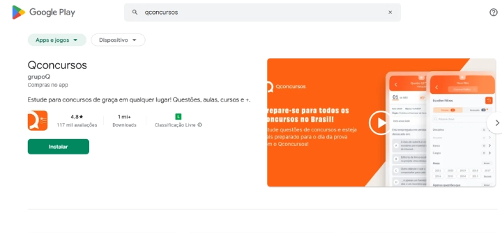 Aplicativo Qconcursos